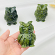 Фигурка резная "Сова" из камня Змеевик