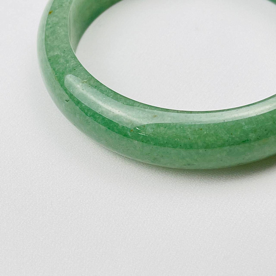 Браслет цельный из зеленого Авантюрина, Артикул: 113130 - изображение товара №3