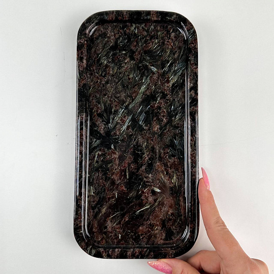 Блюдо из Арфведсонита (Нуумит), Артикул: 117111 - изображение товара №3