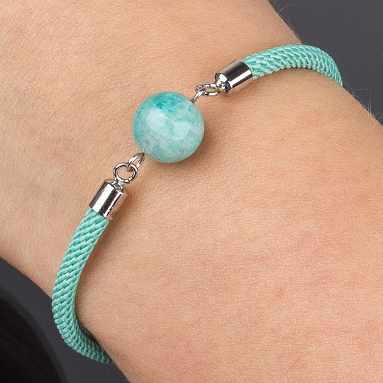 Браслет регулируемый с камнем Амазонит (Перу), Артикул: 078739 - изображение товара №2