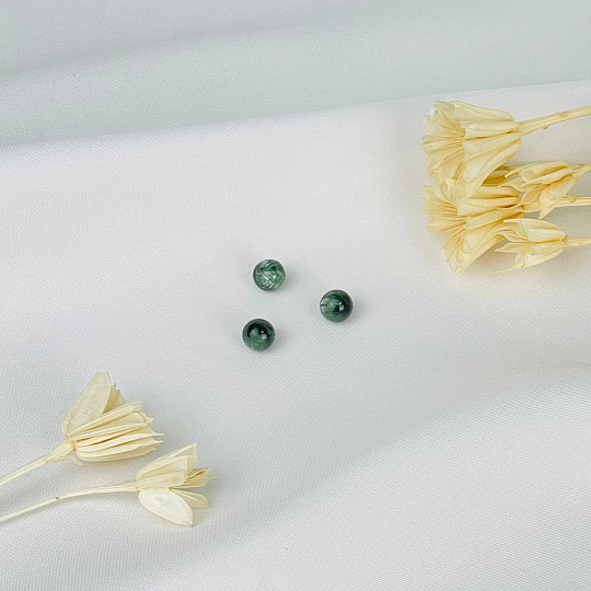 Бусины для украшений из Серафинита (3 шт), Артикул: 117278 - изображение товара №1