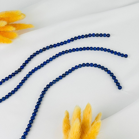 Бусины для рукоделия из Лазурита (65 бусин), Артикул: 082110 - изображение товара №3