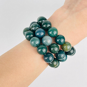 Бусины для украшений из Агата мохового (32 бусины), Артикул: 088843 - изображение товара №2