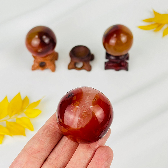 Шар из Сердолика на подставке, Артикул: 116907 - изображение товара №2