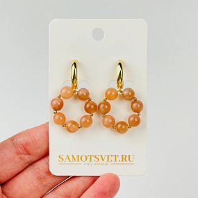 Серьги из Лунного камня