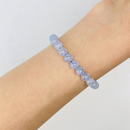 Браслет из камня Голубой агат, Артикул: 072013 - изображение товара №1