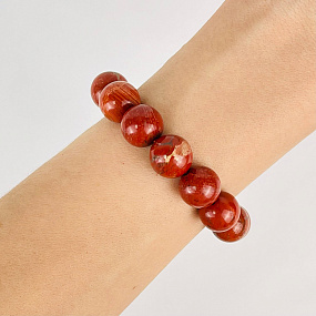 Браслет из кирпичной Яшмы