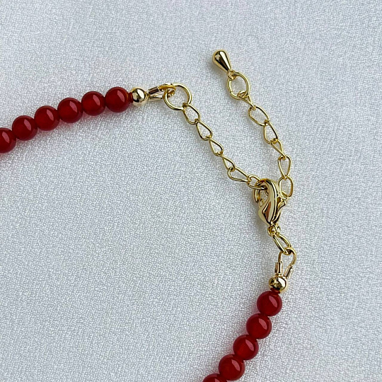 Браслет из Сердолика и Сардоникса, Артикул: 099296 - изображение товара №3