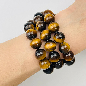 Бусины для рукоделия из Тигрового глаза, Артикул: 069276 - изображение товара №2