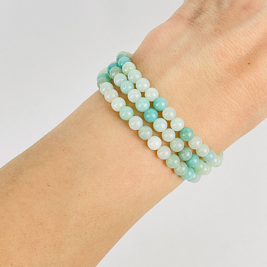 Бусины для украшений из Амазонита (84 бусины), Артикул: 062881 - изображение товара №2