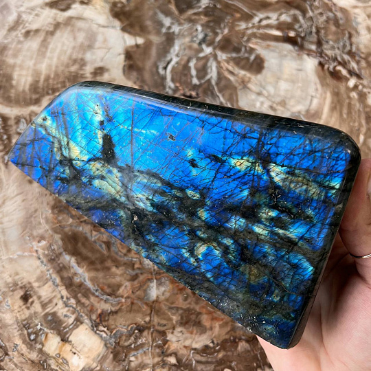 Срез (экран) из камня Лабрадор полированный, Артикул: 100961 - изображение товара №4