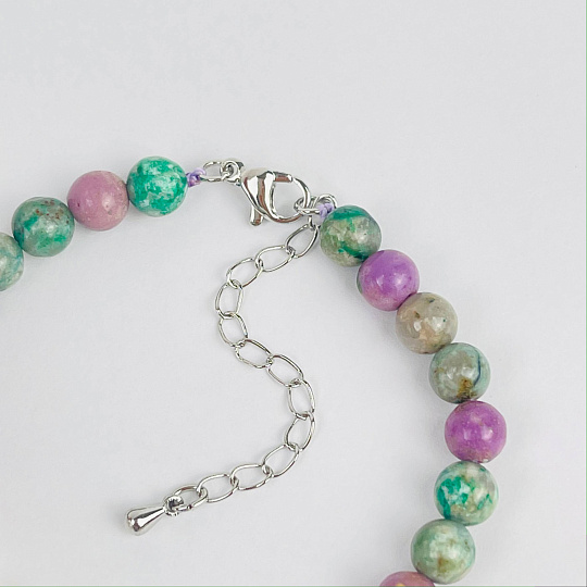 Браслет из Фосфосидерита, Варисцита и Жемчуга, Артикул: 117156 - изображение товара №4