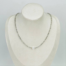 Колье из Лабрадора и Лунного камня