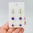 Серьги с цепочкой из Аметиста