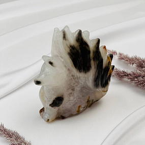 Лиса "Кицунэ" из Агата с жеодой, Артикул: 097069 - изображение товара №3