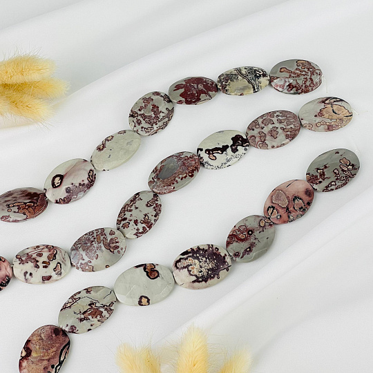 Бусины для украшений из пейзажной Яшмы, Артикул: 117447 - изображение товара №1