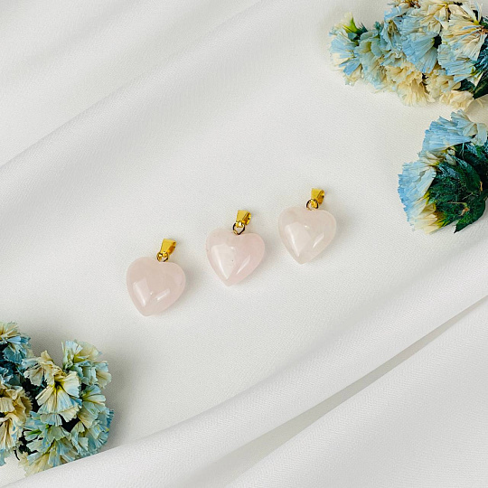 Кулон Сердце из Розового глаза, Артикул: 120598 - изображение товара №1