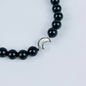 Браслет из Агата со вставкой месяц, Артикул: 118134 - изображение товара №3