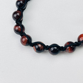 Браслет Шамбала Бычий глаз 15 бусин (Африка), Артикул: 068940 - изображение товара №3