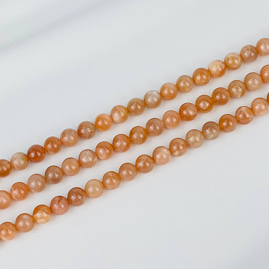 Бусины для украшений из Лунного камня (46 бусин), Артикул: 065517 - изображение товара №1