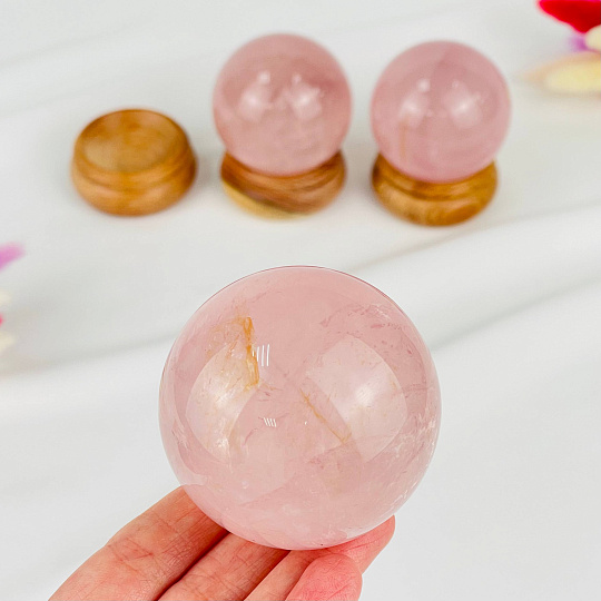 Шар из мадагаскарского Розового кварца, Артикул: 084145 - изображение товара №2