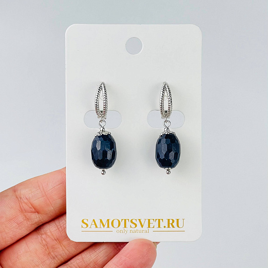Серьги Сапфира, Артикул: 117232 - изображение товара №1