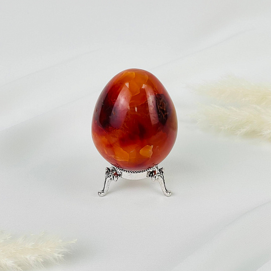 Яйцо из Сердолика на подставке, Артикул: 116928 - изображение товара №1