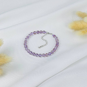 Браслет из лавандового Аметиста, Артикул: 117917 - изображение товара №2