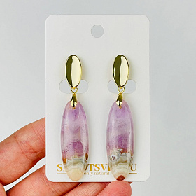 Серьги из Кварцевого аметиста
