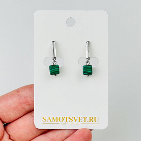 Серьги из Малахита, Артикул: 114360 - изображение товара №1