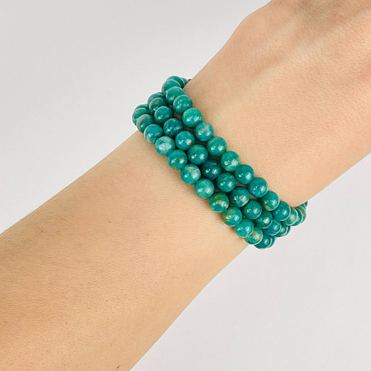 Бусины для украшений из Амазонита (72 бусины), Артикул: 075396 - изображение товара №2