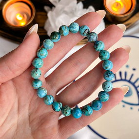 Браслет из Хризоколлы, Артикул: 098620 - изображение товара №1