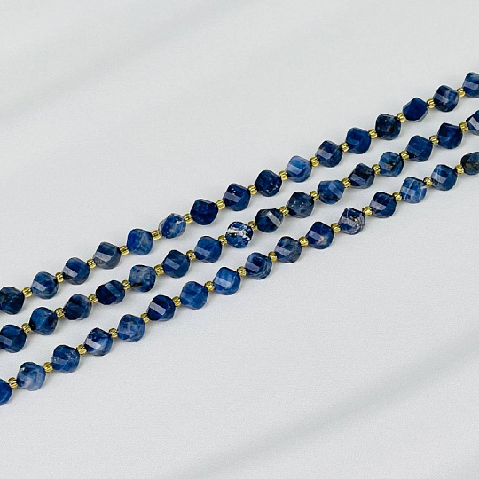 Бусины для украшений из Содалита (35 бусин), Артикул: 076597 - изображение товара №1