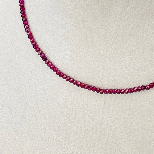 Колье из Граната (Альмандин), Артикул: 114751 - изображение товара №2