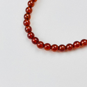 Браслет из Граната с перламутровой вставкой "Сердце", Артикул: 092247 - изображение товара №4