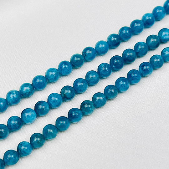 Бусины для украшений из Апатита (62 бусины), Артикул: 082072 - изображение товара №2