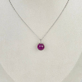 Кулон на цепочке из Рубина