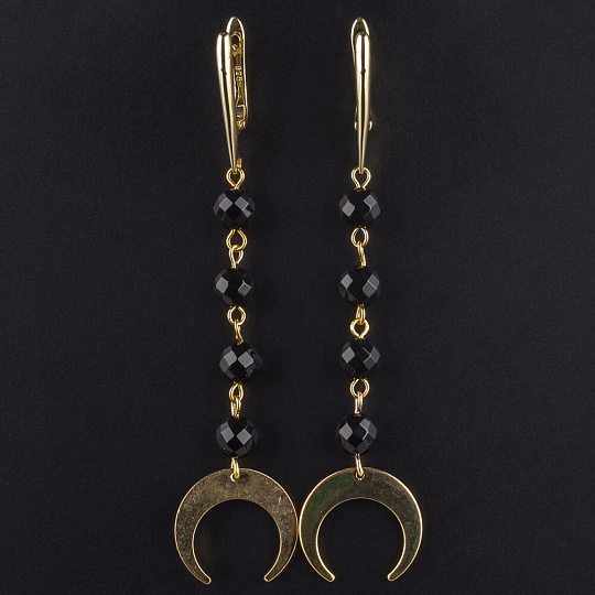 Серьги длинные из Агата, Артикул: 087980 - изображение товара №1