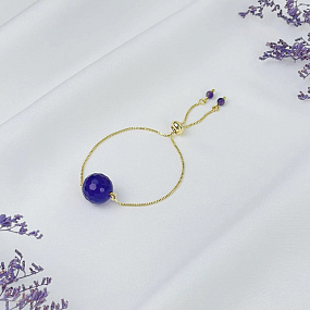 Браслет регулируемый с Аметистом