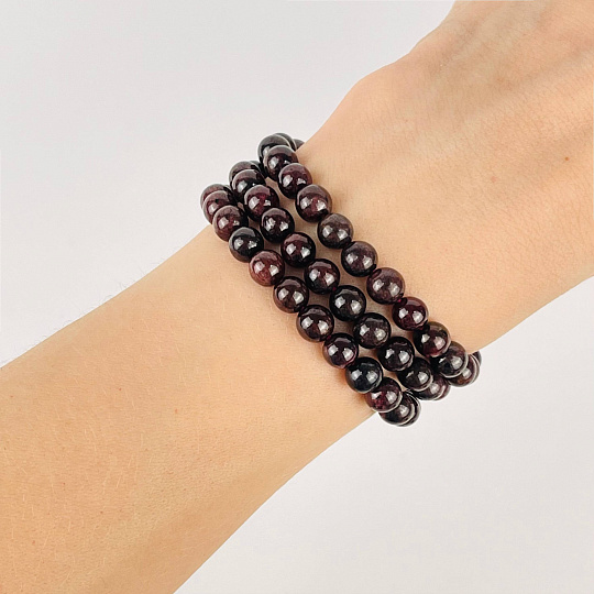 Бусины для украшений из Граната (Пироп) (64 бусины), Артикул: 083495 - изображение товара №2