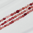 Бусины для украшений из Клубничного кварца (галтовка)