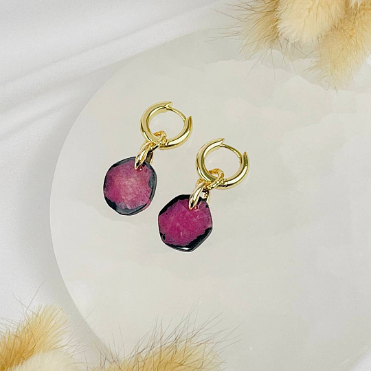 Серьги из Рубина "Корунд", Артикул: 107306 - изображение товара №2