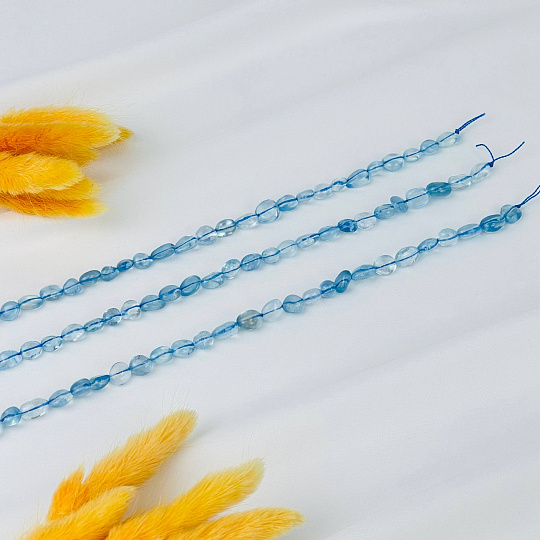 Бусины для украшений из Аквамарина (галтовка), Артикул: 093108 - изображение товара №3