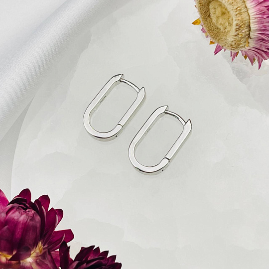 Швензы серьги "Конго" родированные, Артикул: 109768 - изображение товара №2