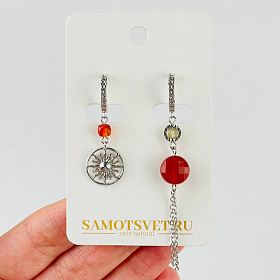 Серьги из Сердолика