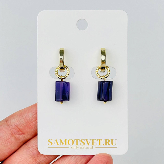 Серьги из Аметиста, Артикул: 115664 - изображение товара №2