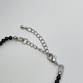 Браслет из черного Турмалина с Малахитом, Артикул: 104190 - изображение товара №4