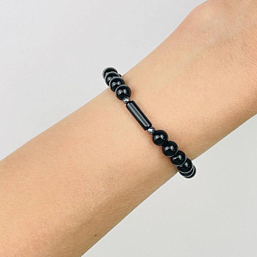 Браслет из черного Агата и Гематита