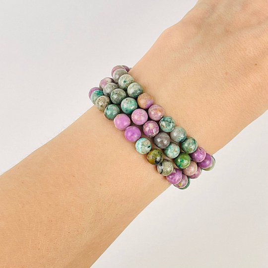 Бусины для украшений из Фосфосидерита и Варисцита (65 бусин), Артикул: 117022 - изображение товара №2