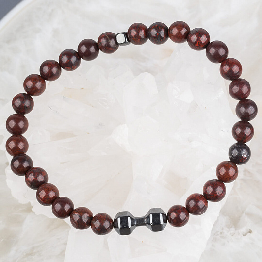 Браслет мужской "Live/Lift" с Яшмой, Артикул: 092369 - изображение товара №1